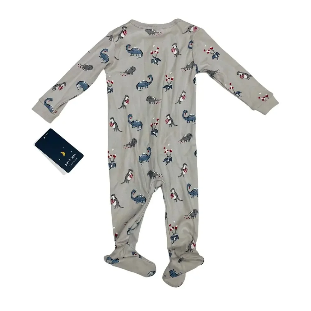 NWT Petit Lem 6M Organic Dino Hearts Sleeper
